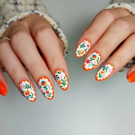 Floral Orange Accents