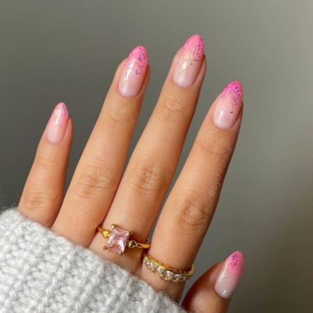 Pink Ombre Nails