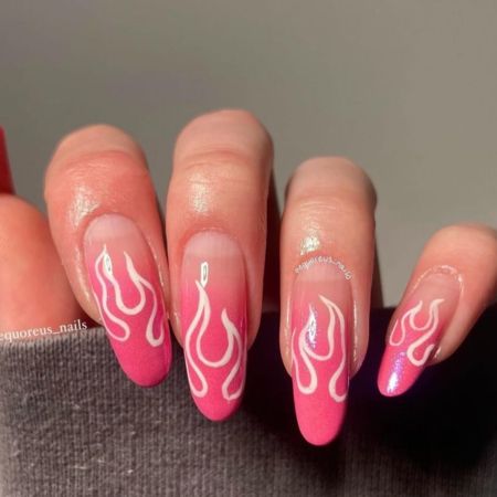 Pink Sparkly Flames