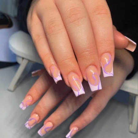 15+ Stunning Purple Nail Designs You’ll Want to Try Right Now 7 Purple French Tips