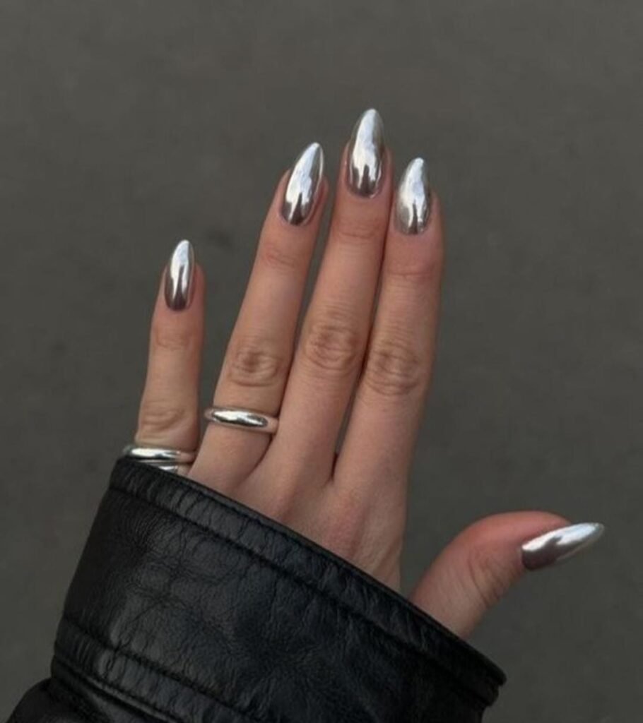12 Dazzling Silver Nail Art Ideas for Any Occasion 7 Simple Silver Nails