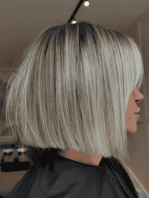 Super Blonde Blunt Bob Cut