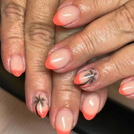 15+ Gorgeous Orange Nail Art Ideas to Inspire Your Next Manicure 10 Tropical Sunset Nails