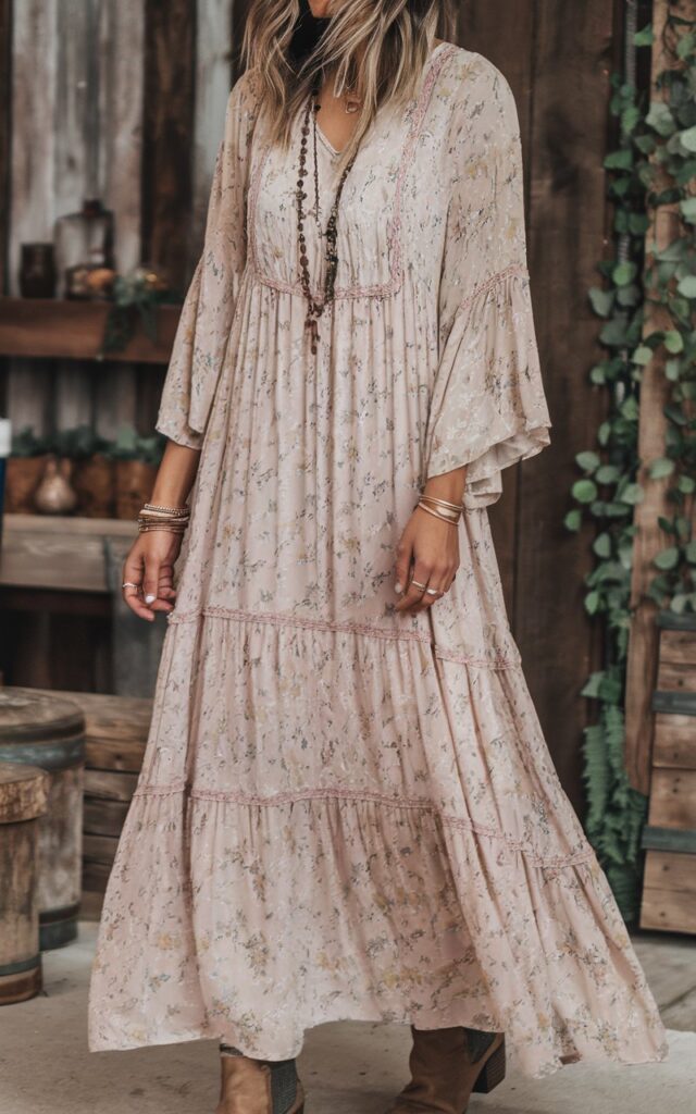 15 First Coffee Date Outfits That Guarantee a Second Date 13 Bohemian Maxi Dress