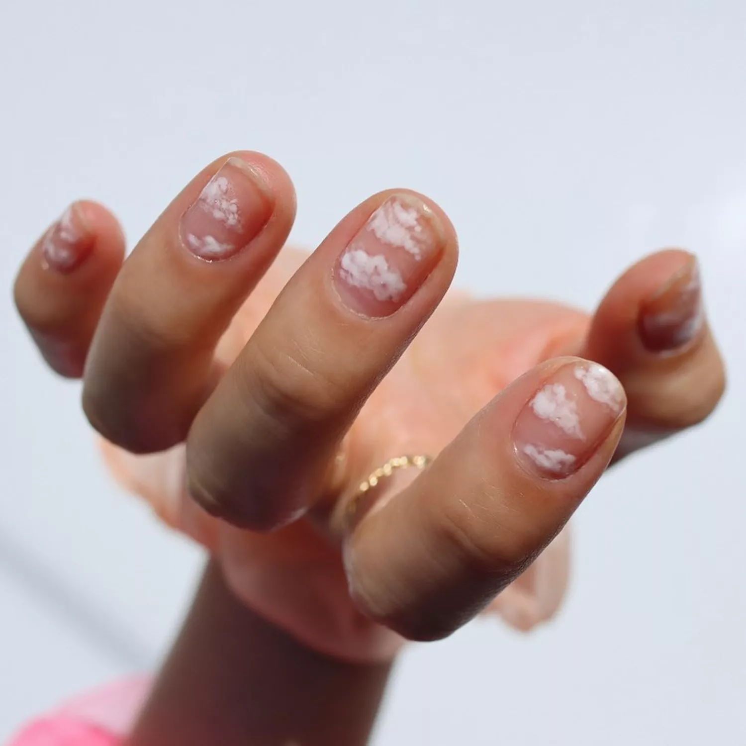 Cloud Nails - InStyle Simple White Nail Designs