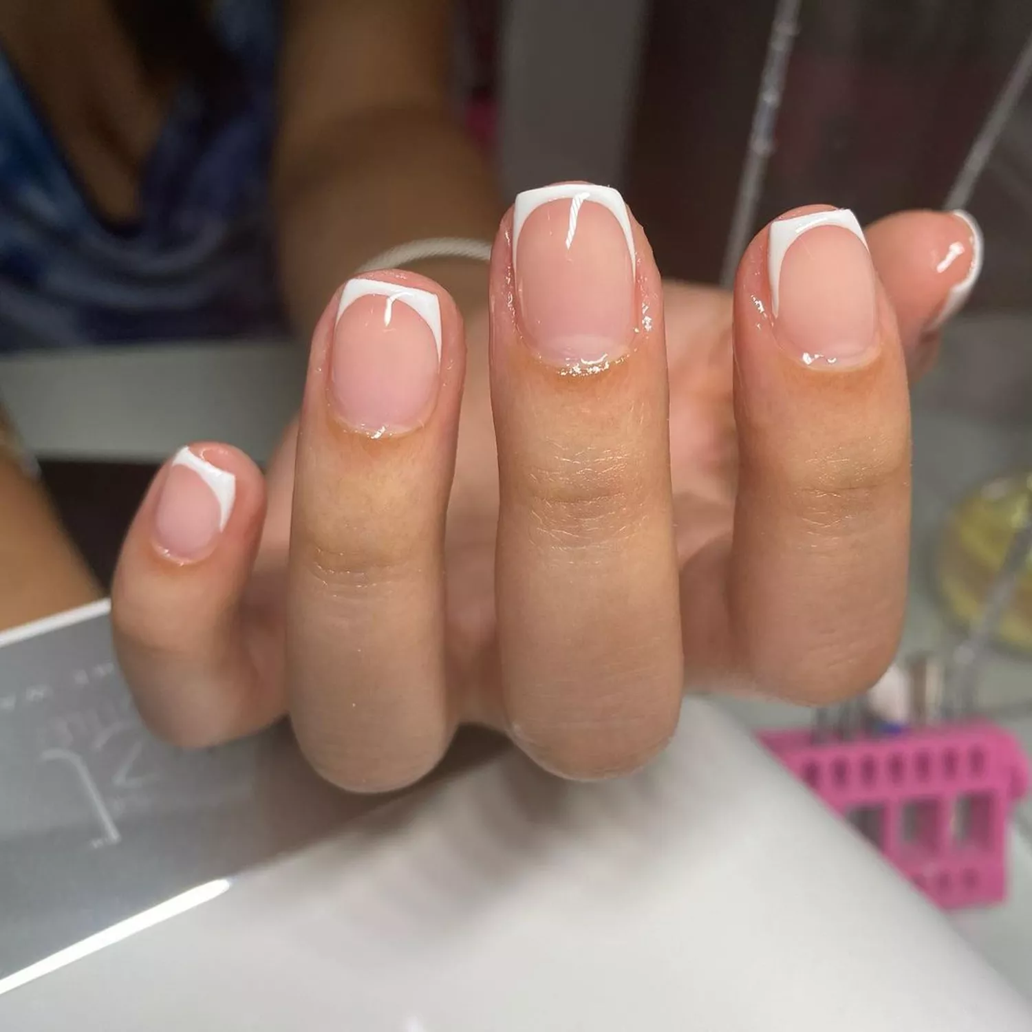 Short French Tips - InStyle Simple White Nail Designs