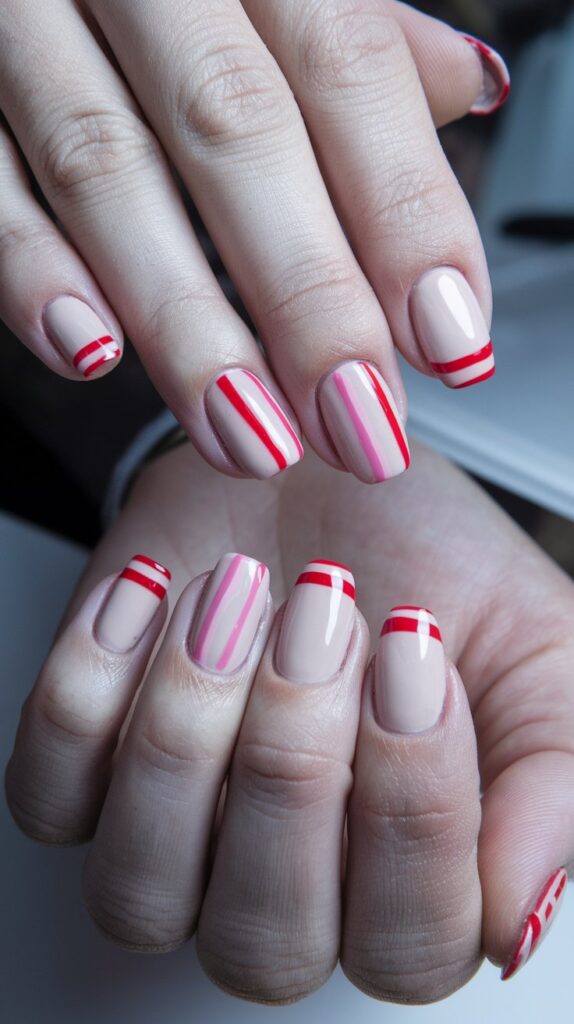 Minimalist Valentines Stripes