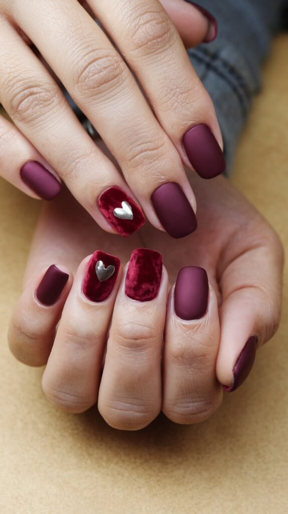 20 Stunning January Nail Ideas to Kickstart 2025 in Style 26 a photo of a hand with nails painted in a velvet t NbUkdz6pQYSYIDFP1ZIFvw Qoiig b2Rgec39yECNMaMw