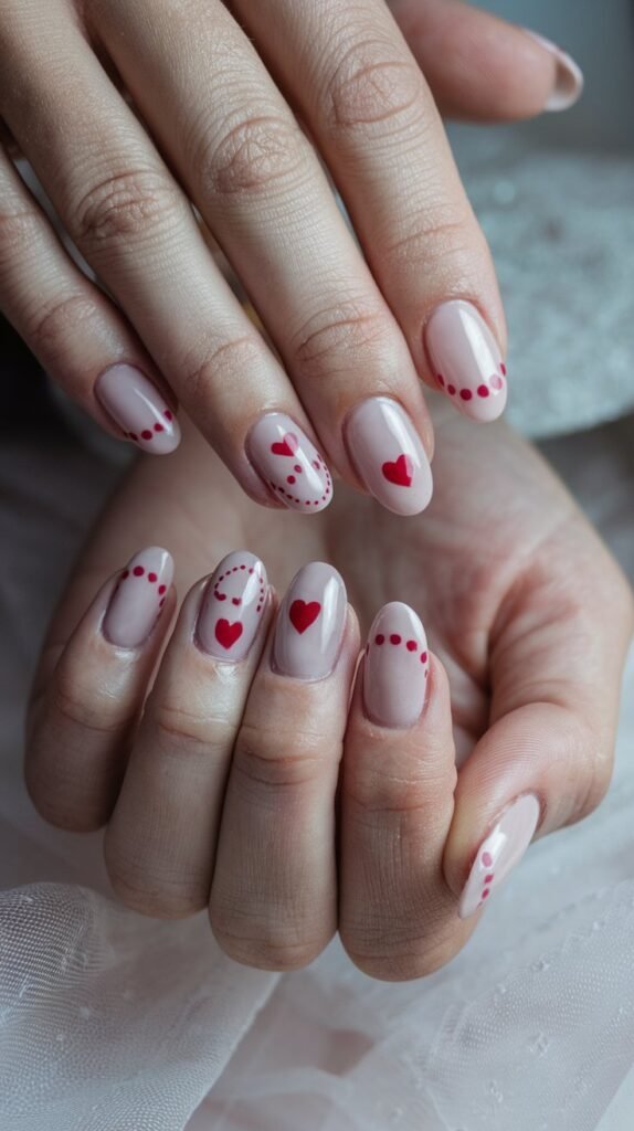 15 Simple Valentine’s Nail Designs for a Minimalist Look 10 a photo of hands with a neutral base manicure feat rtHYlsd8T3KDYEeNgI4C3w ZanoD1jjQ4WA d3E34Y6g