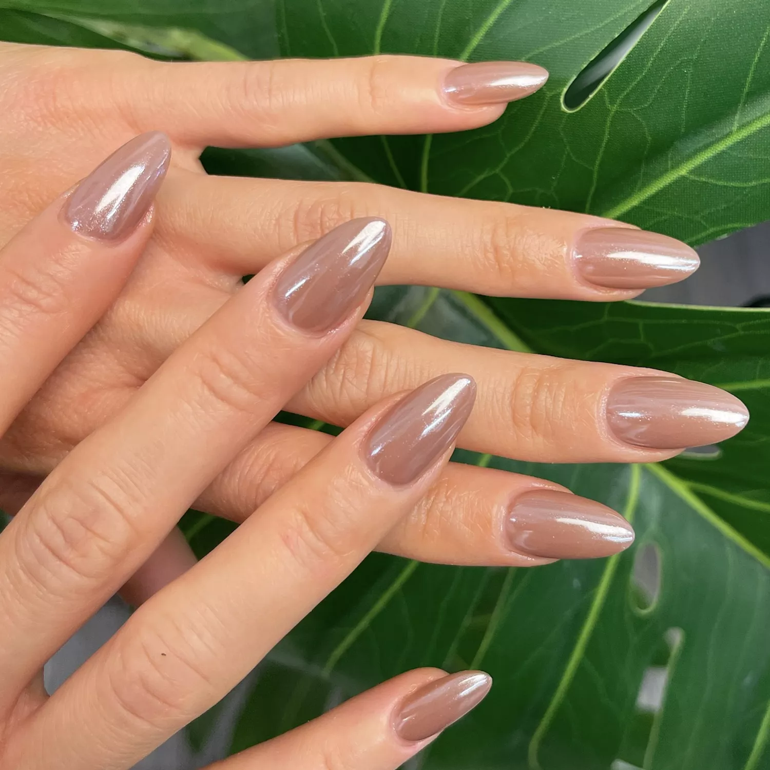 Chocolate glazed donut manicure