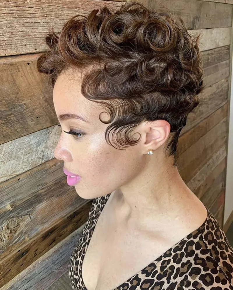 Curly Pixie Cut