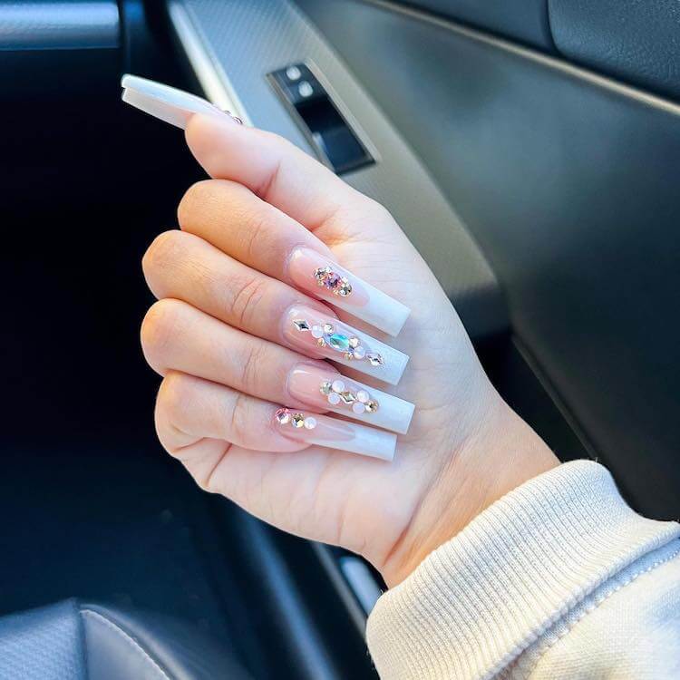 Wedding Square Nails