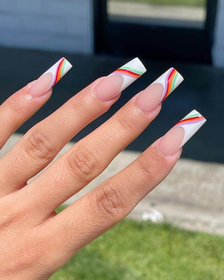 Neon Wavy Nails