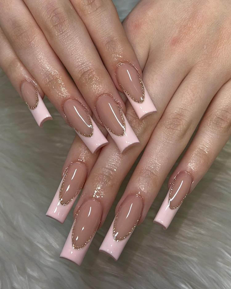 Long and Elegant Tapered Square Nails